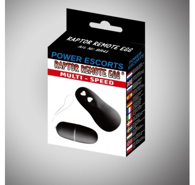 Wibrujące jajeczko raptor remote egg black